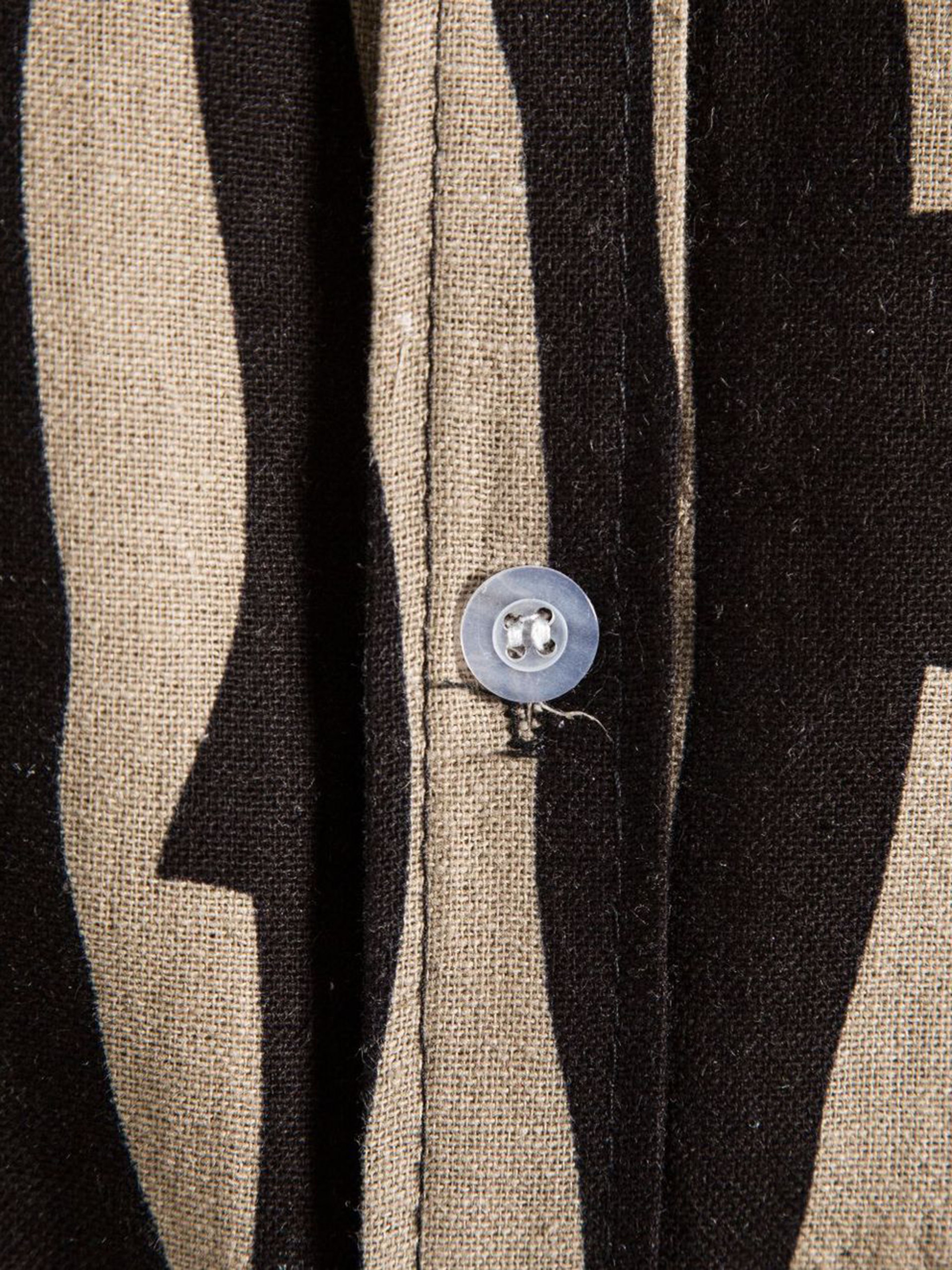 Men’s Stripe Print Pocket Short Sleeve Shirt