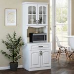 Living Skog Kitchen Cabinet with Storage Shelves and Microwave Stand