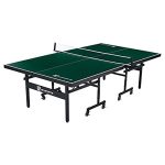 2-Piece 18mm Table Tennis Table, Green & White