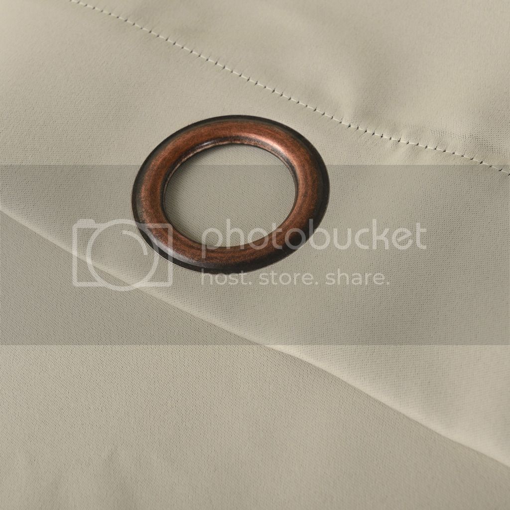 ChadMade Outdoor Curtain Antique Bronze Grommet Eyelet Beige 100  W x 84  L  For Front Porch, Pergola, Cabana, Covered Patio, Gazebo, Dock, and Beach Home (1 Panel).