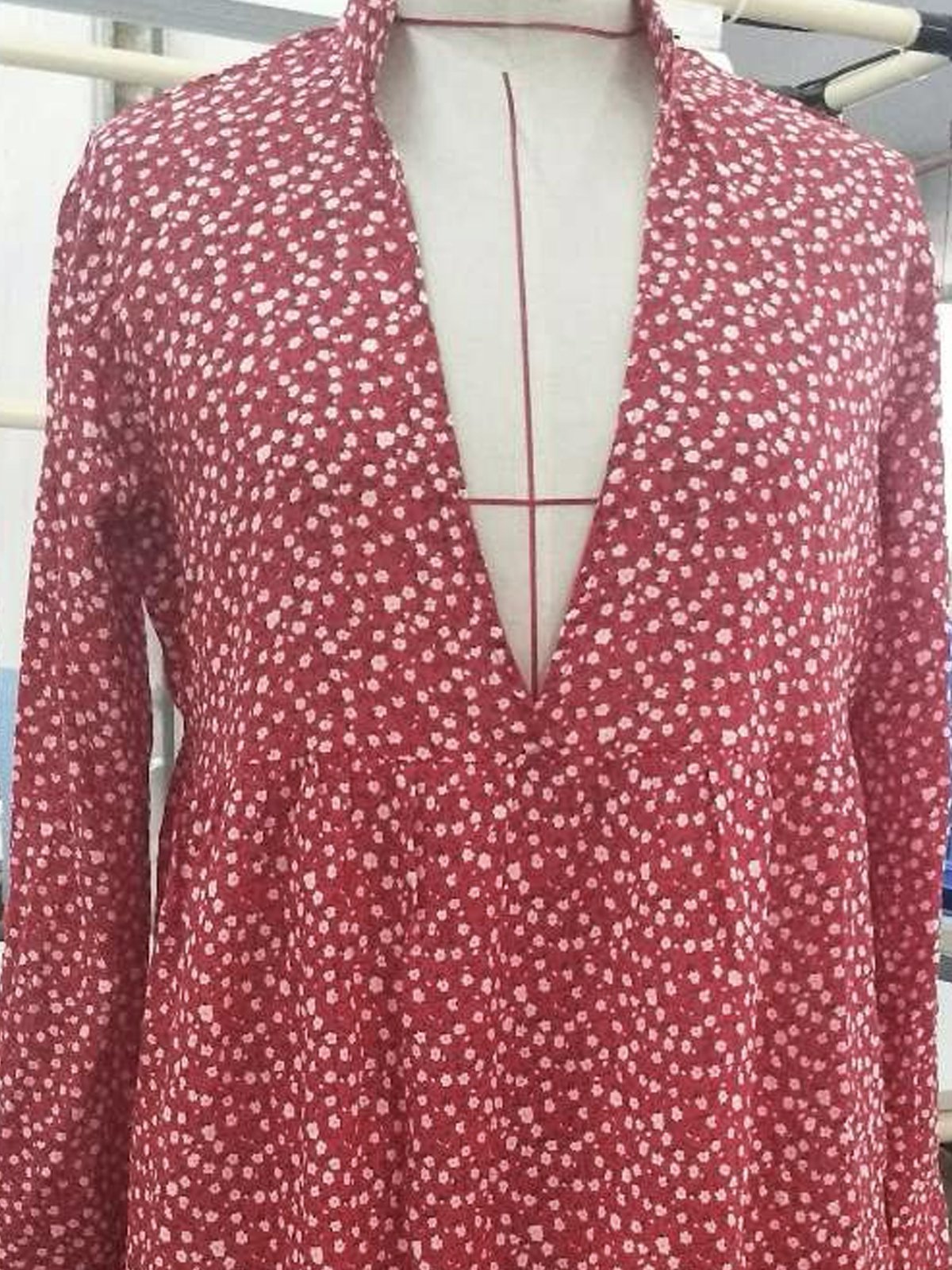 Rose Casual Floral V Neck Dresses