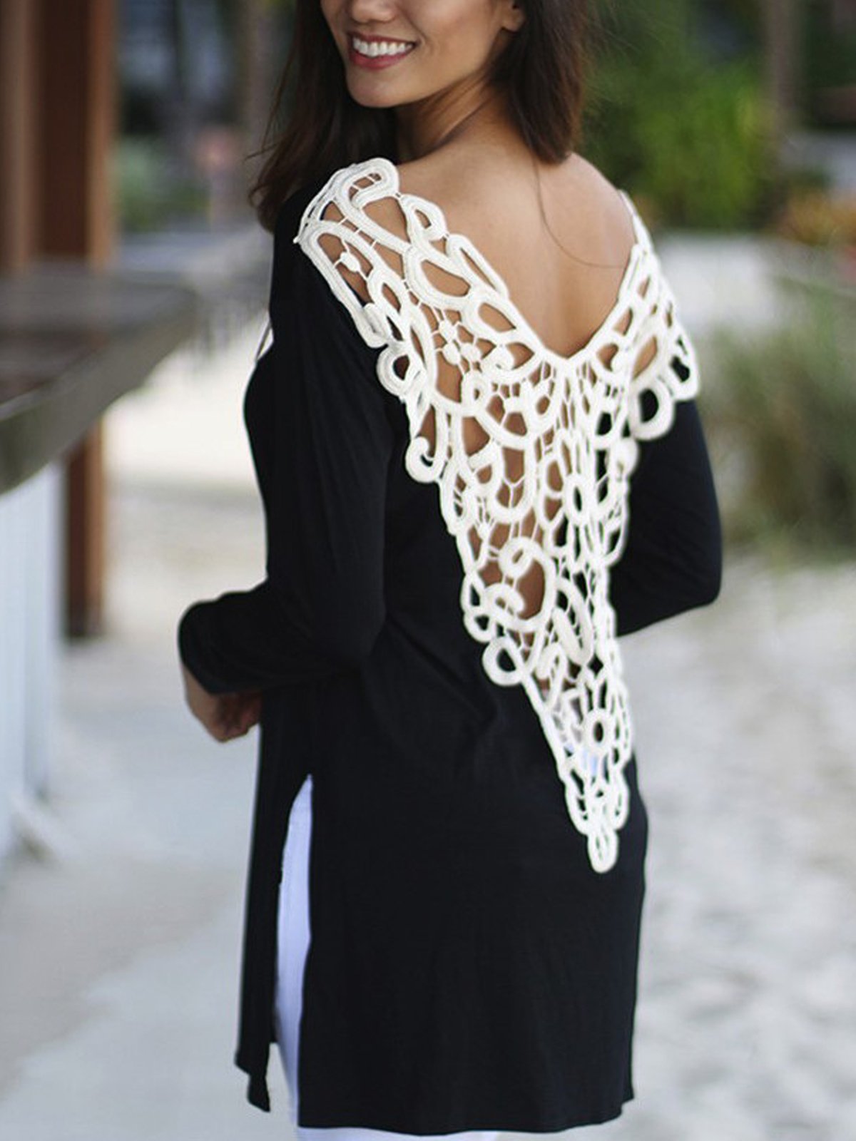 Cotton V Neck Sexy Shirts & Tops