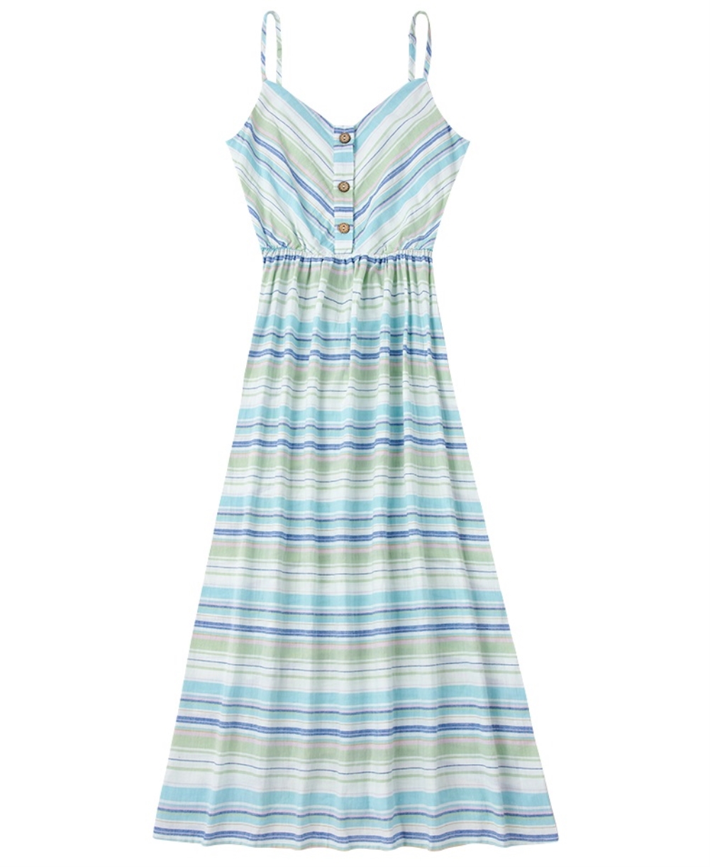 Summer Family Mommy Stripes Strap Dress