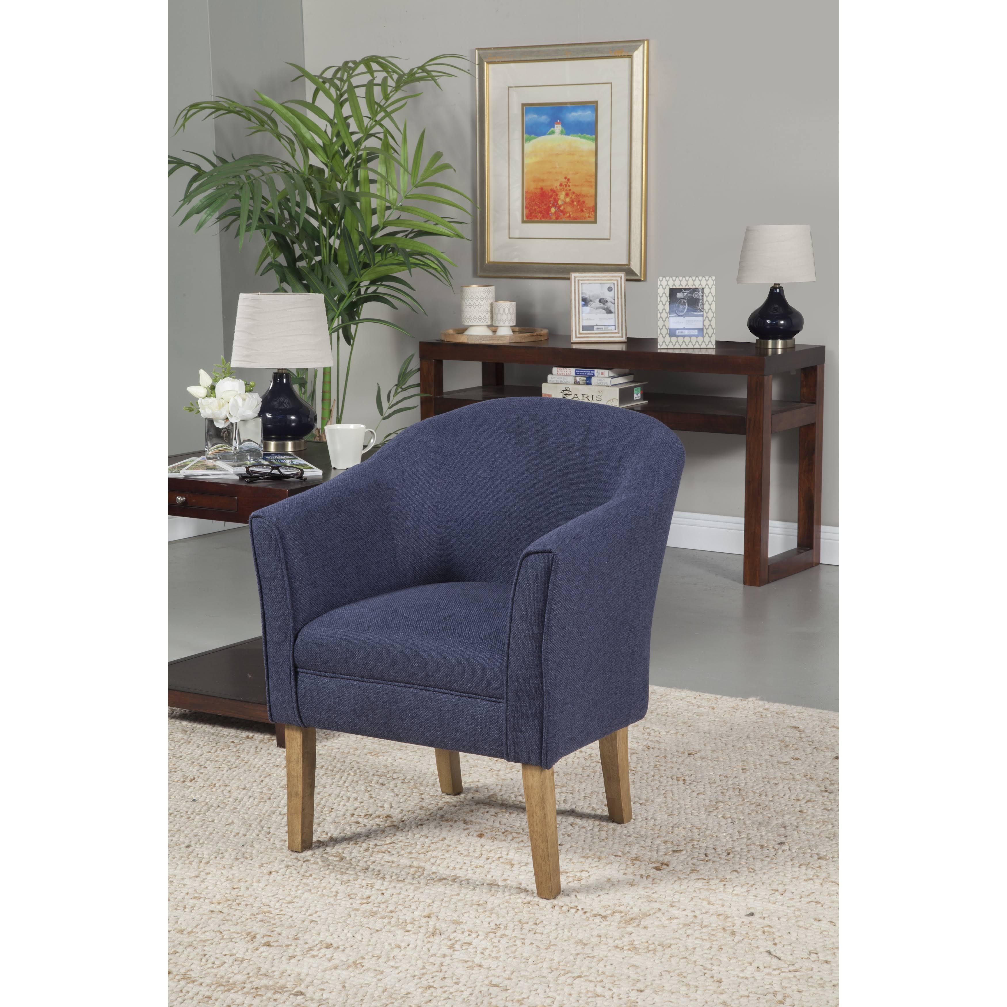 Porch Den Kingswell Navy Chunky Textured Accent Chair