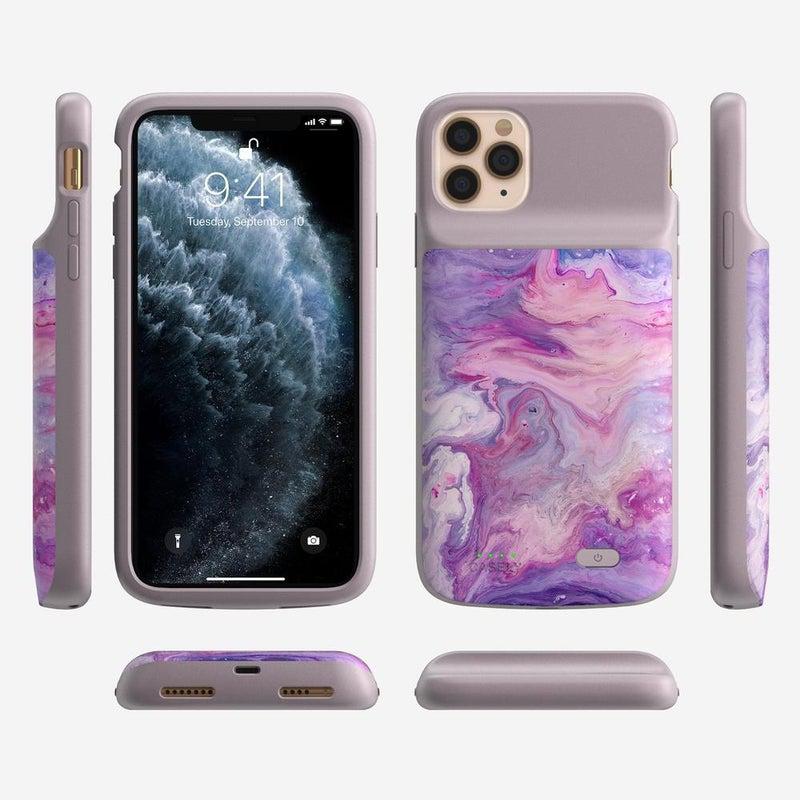 Tie Dying Over You Purple Marble iPhone Case