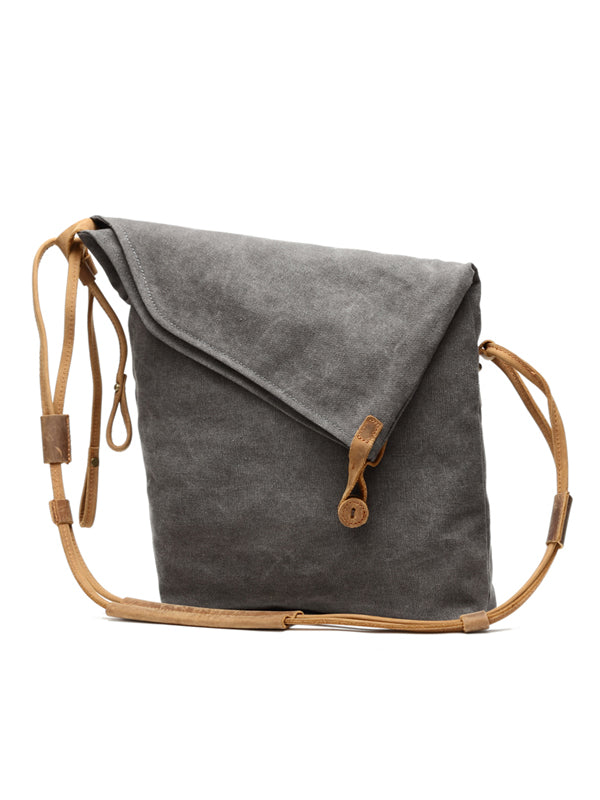 Simple Literature Worn Shoulder Convas Bag