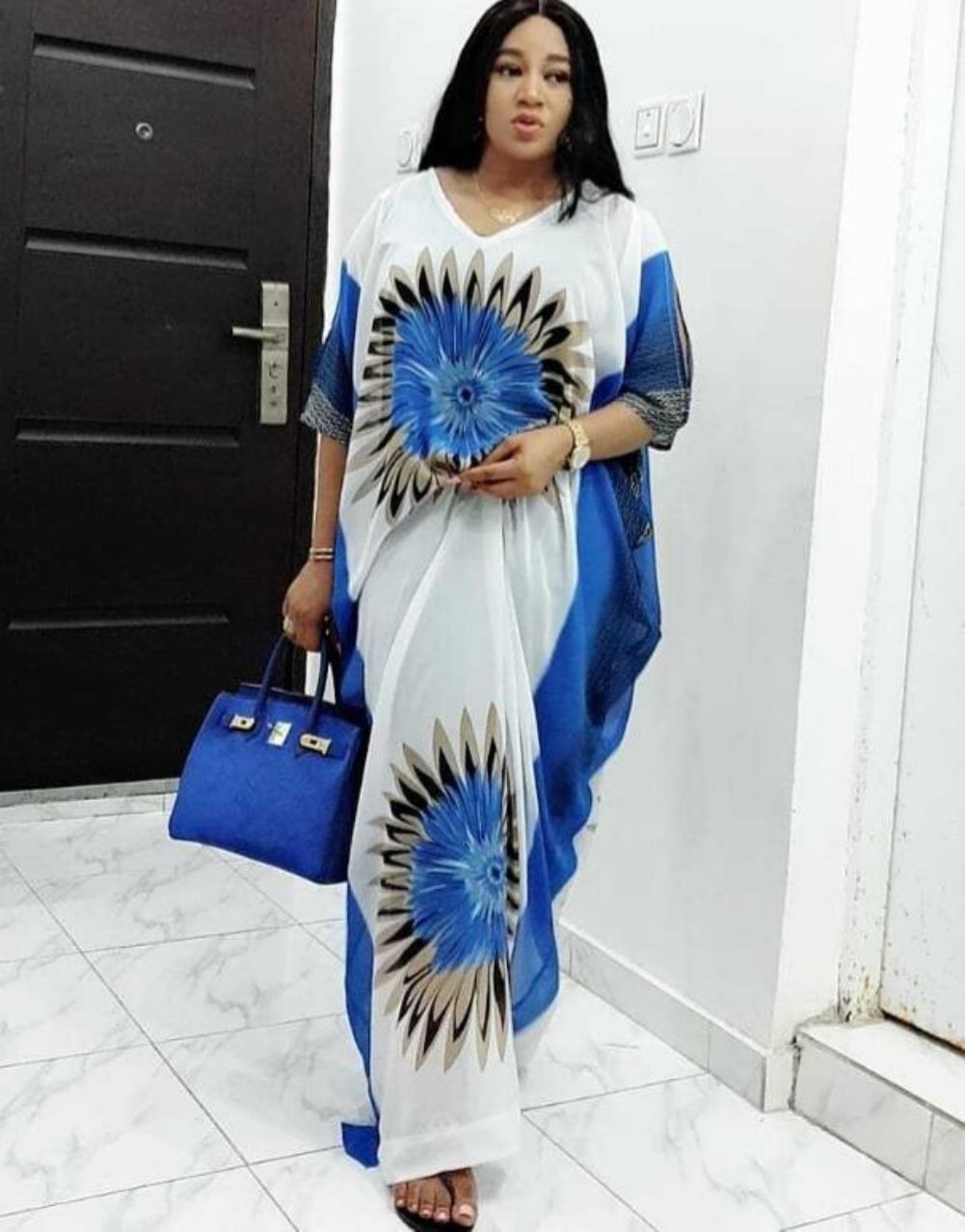 Muslim Print Long Gown