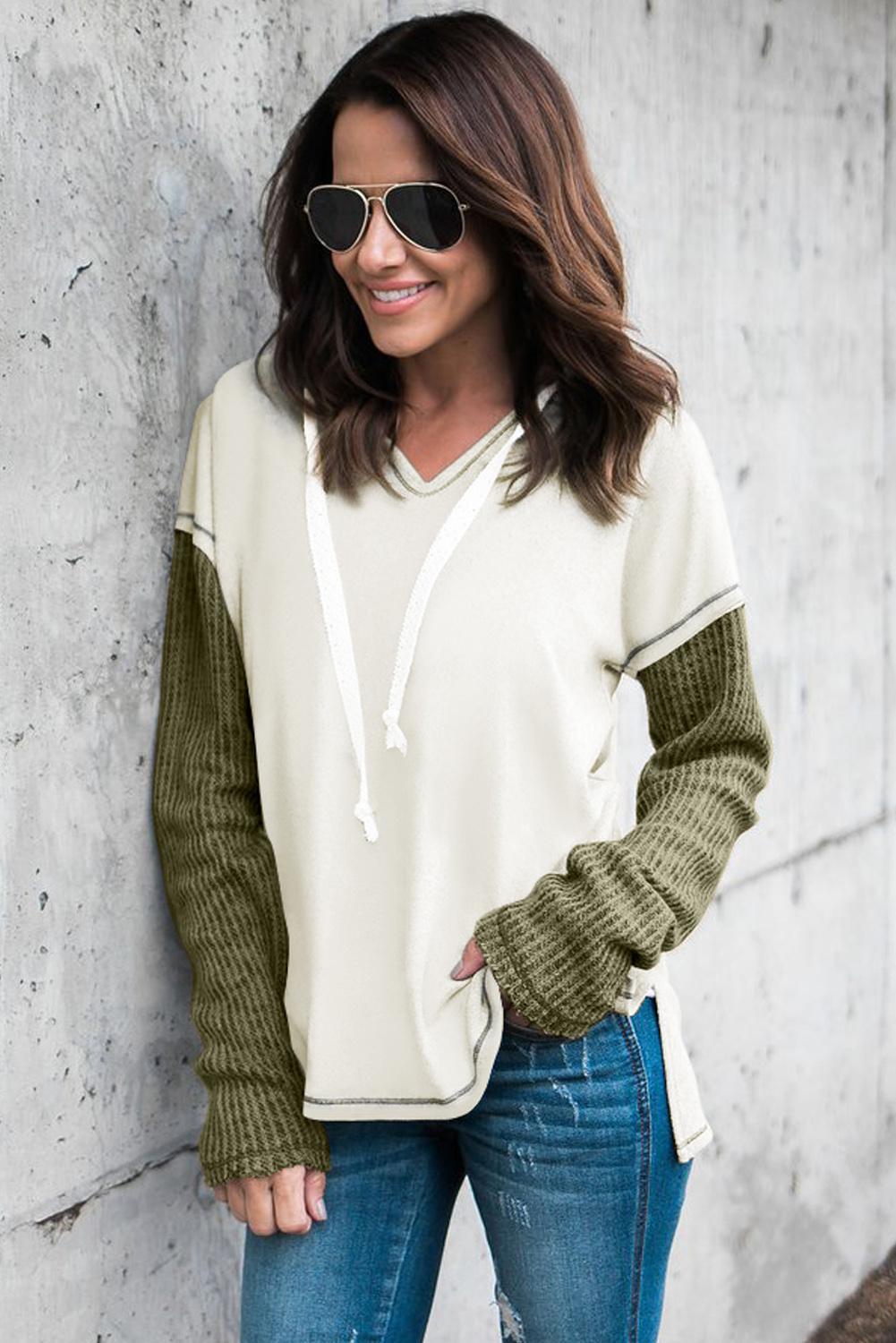 Green Clear As Day Contrast Sweathshirt