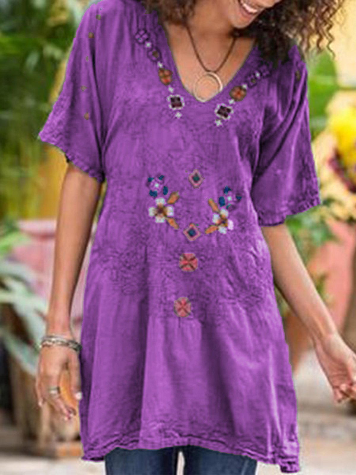 Blue Gray Patchwork Sexy Shirts & Tops