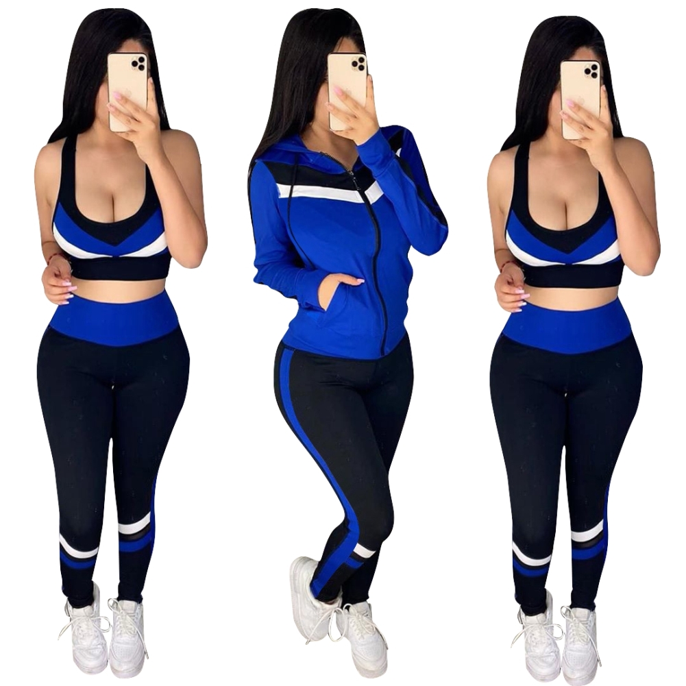 3PC Contrast Autumn Tracksuit