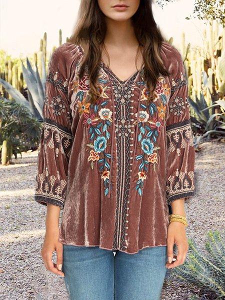 Tribal Vintage Velvet Tops