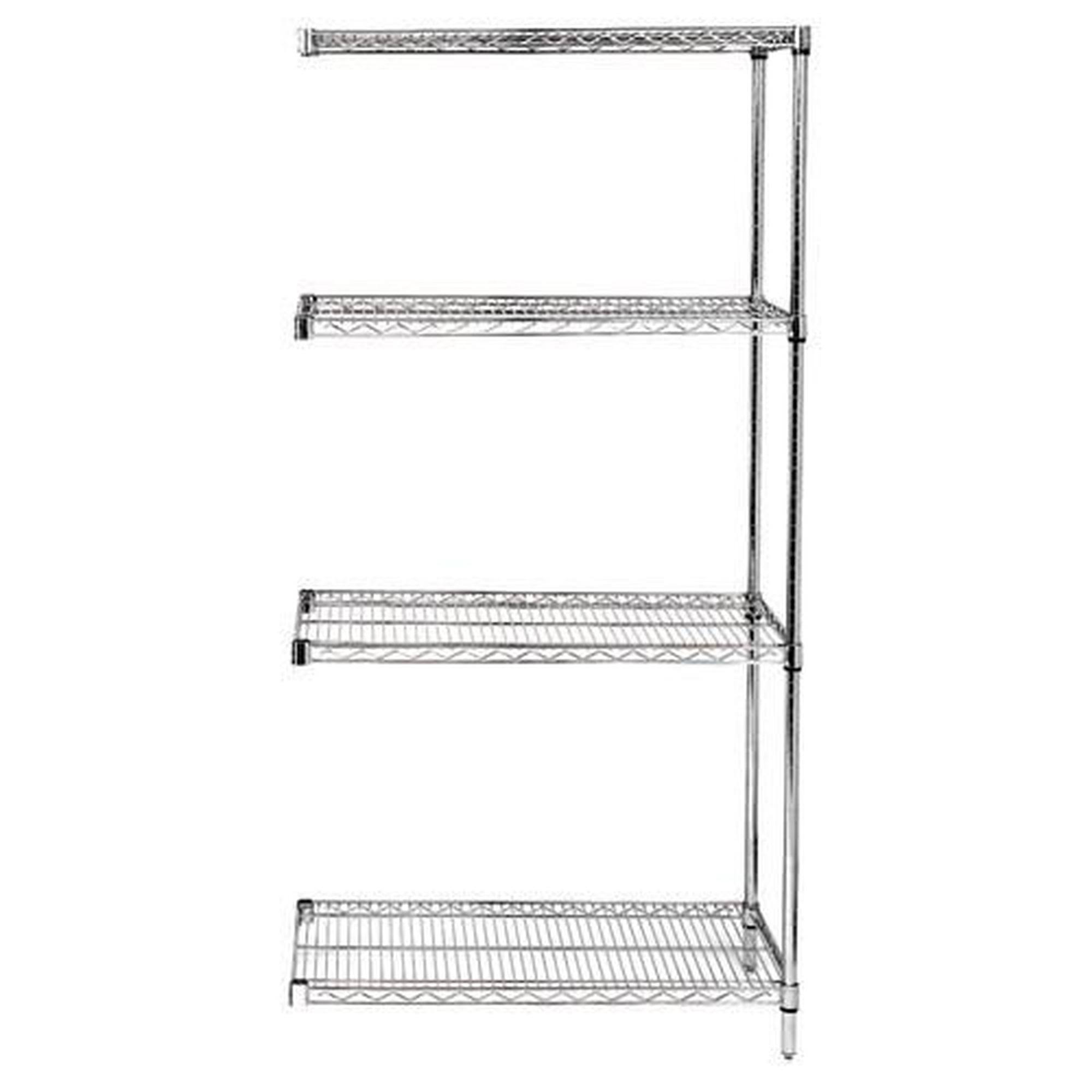 Quantum Storage Small Q-Stor Chrome Wire Shelving Add-On Unit