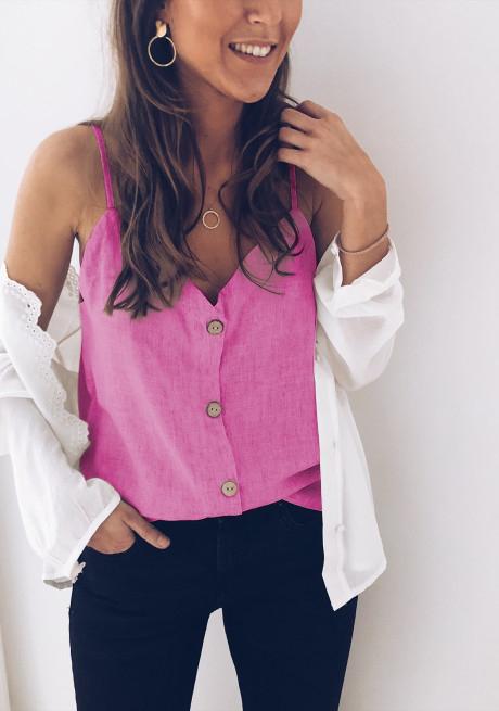 Sleeveless linen jacket