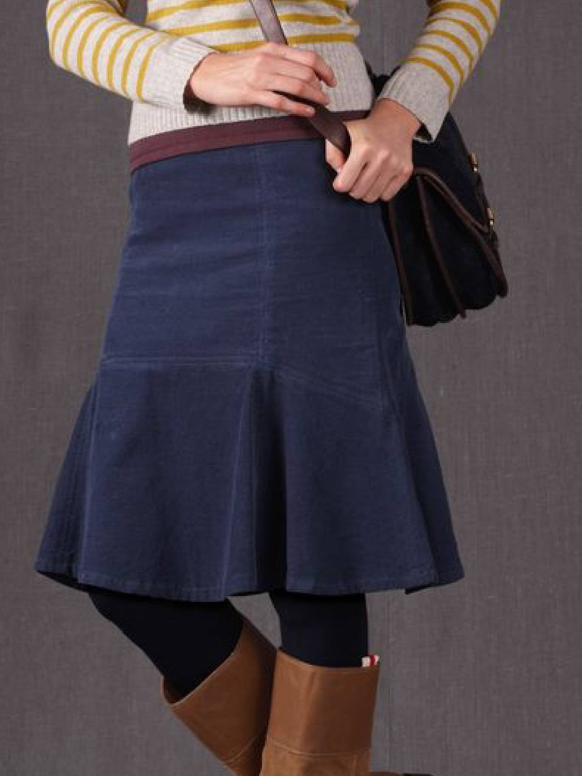 Plus Size Casual Solid Skirts
