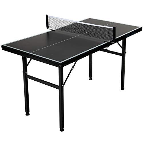 Mid-Sized Table Tennis Table w/ Pro Quality for Kids or Smaller Rooms/ 53′�?x 29.5′�?