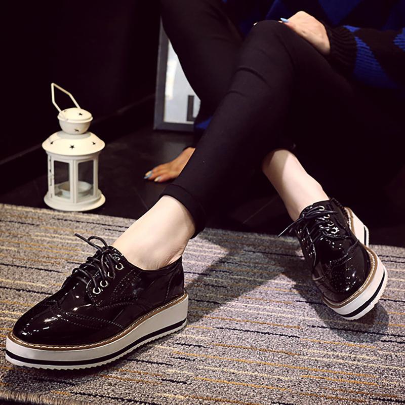 Women PU Loafers Casual Comfort Oxford Shoes