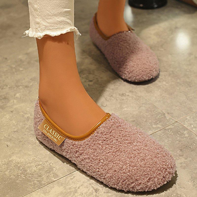 Women's Soft Round Toe Flat Casual Pregnant Winter Plus Size Shoes