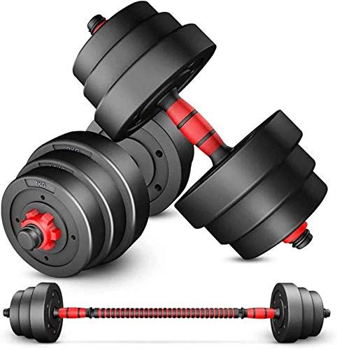 Jeneric DSXRR Adjustable Dumbbell Barbell 2 in 1, with Connector, Adjustable Dumbbell Barbell Set 40KG ( One Pair)