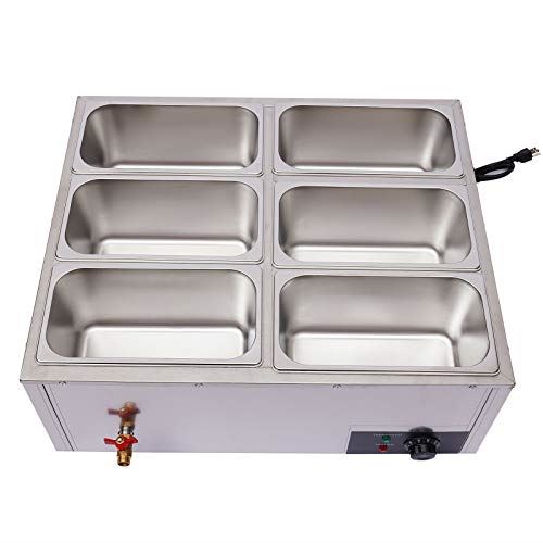 Electric Food Warmer, 850W Stainless Steel Bain Marie Buffet