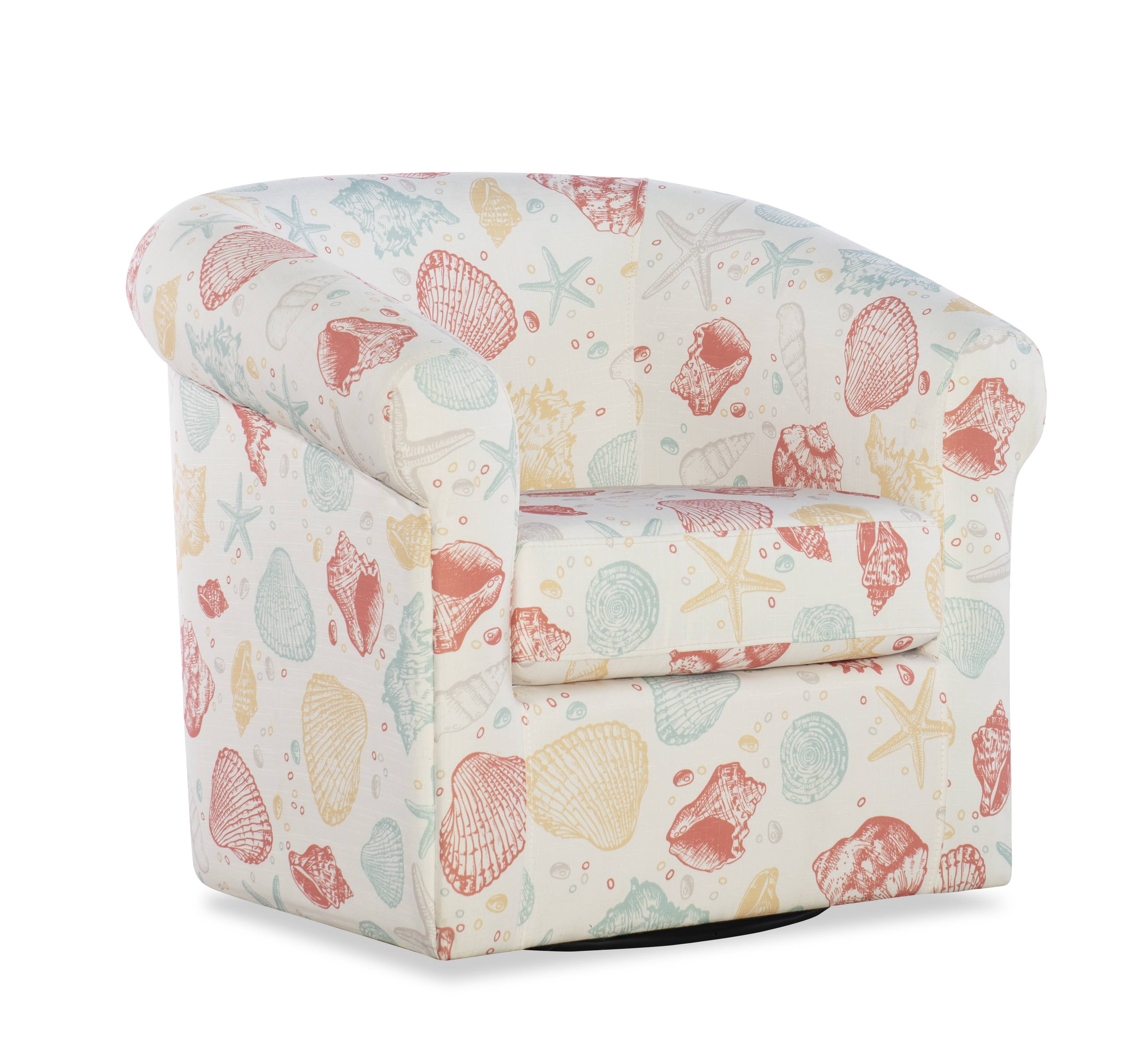 Powell D1201S18 Bonnie Swivel Seashell Club Chair