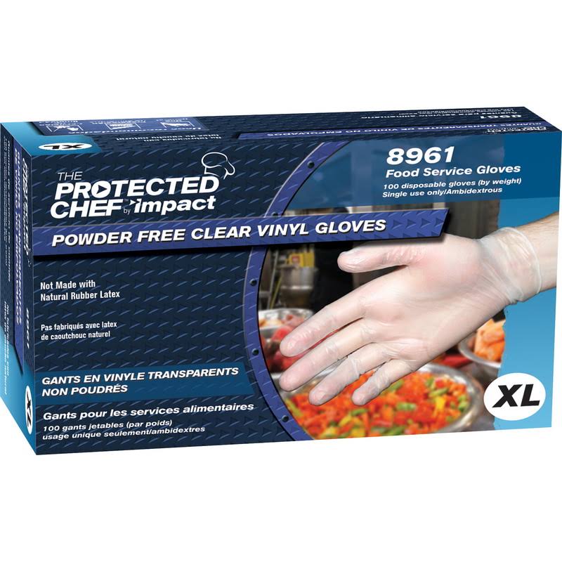 General Purpose Powder-Free Vinyl Gloves, X-Large, Clear, 1,000-carton