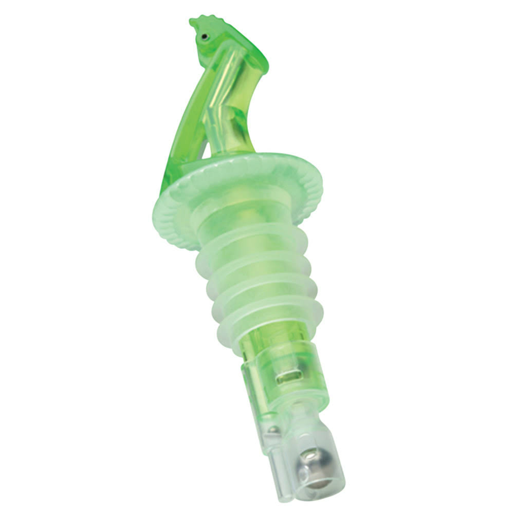 Precision Pours 78 Sg F 0.875 oz. Shamrock Green Measured Liquor Pourer with Fliptop - 12/Pack