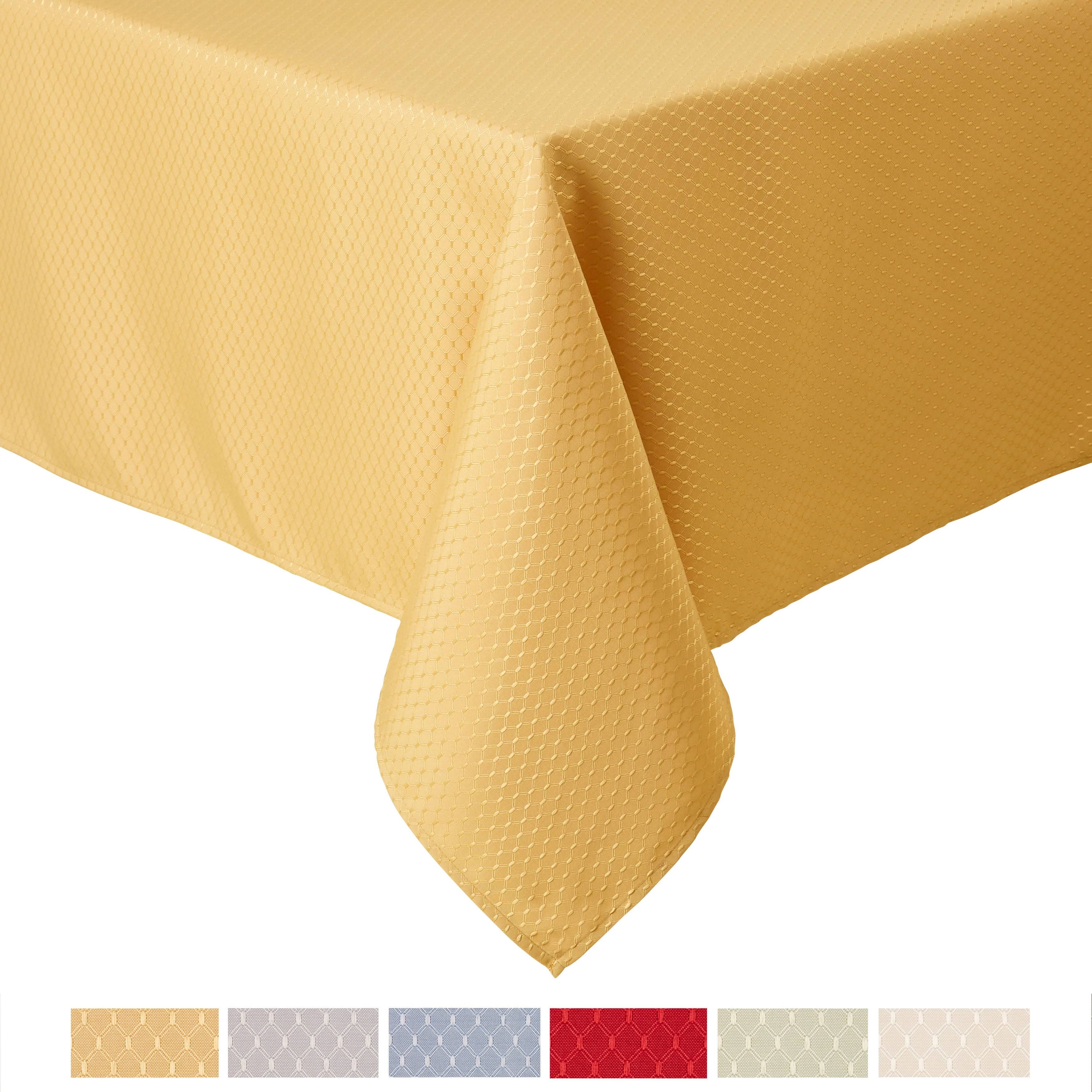 Town Country Living McKenna Tablecloth, 60x22x 144x22 - Dijon
