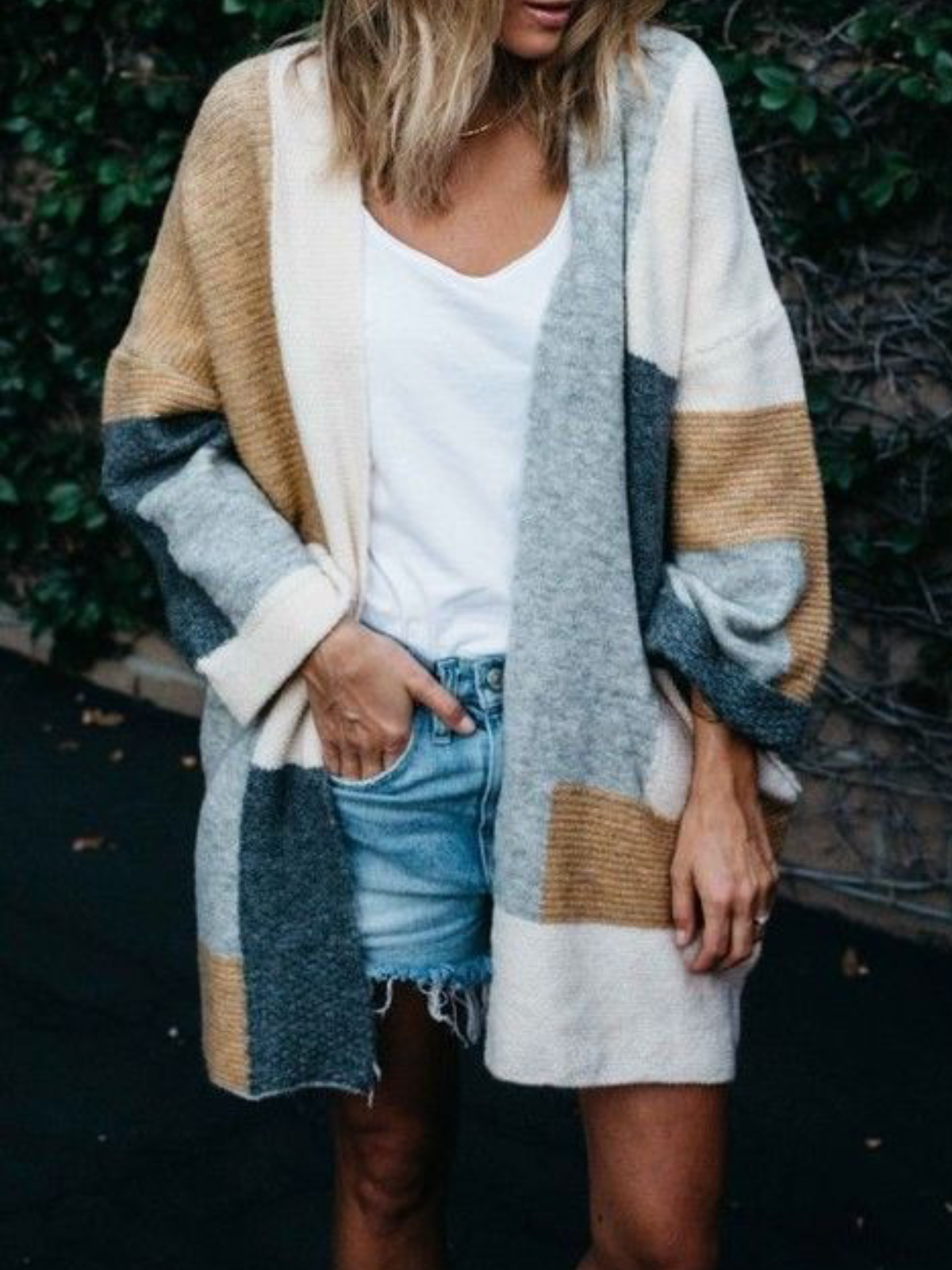 Paneled Long Sleeve Outerwear