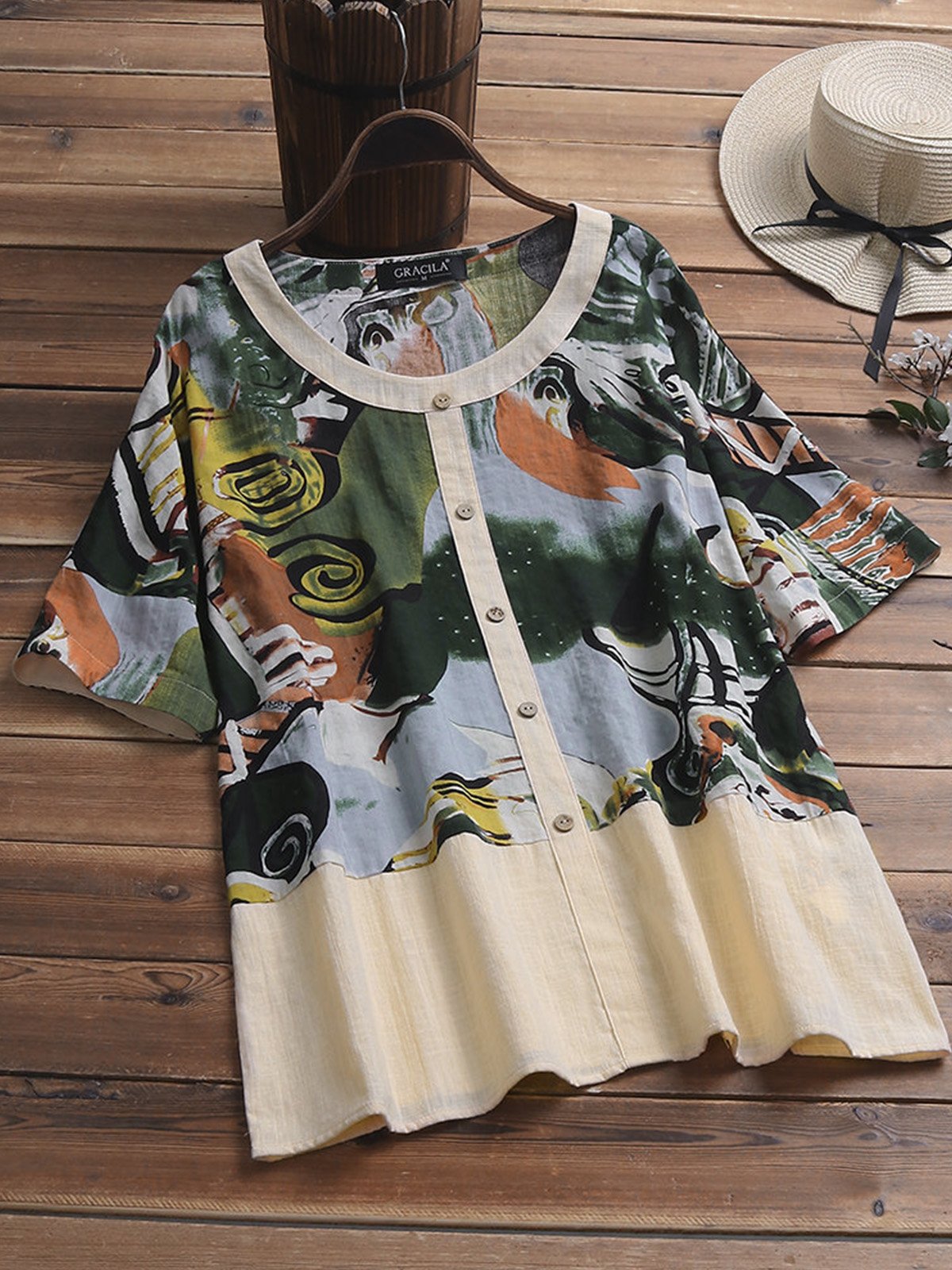 Women Casual Loose Tops Tunic Blouse Shirt