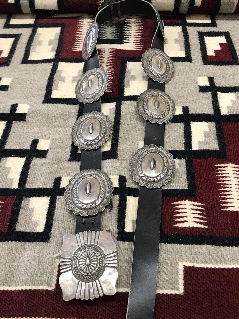 Vintage Concho Leather Belt