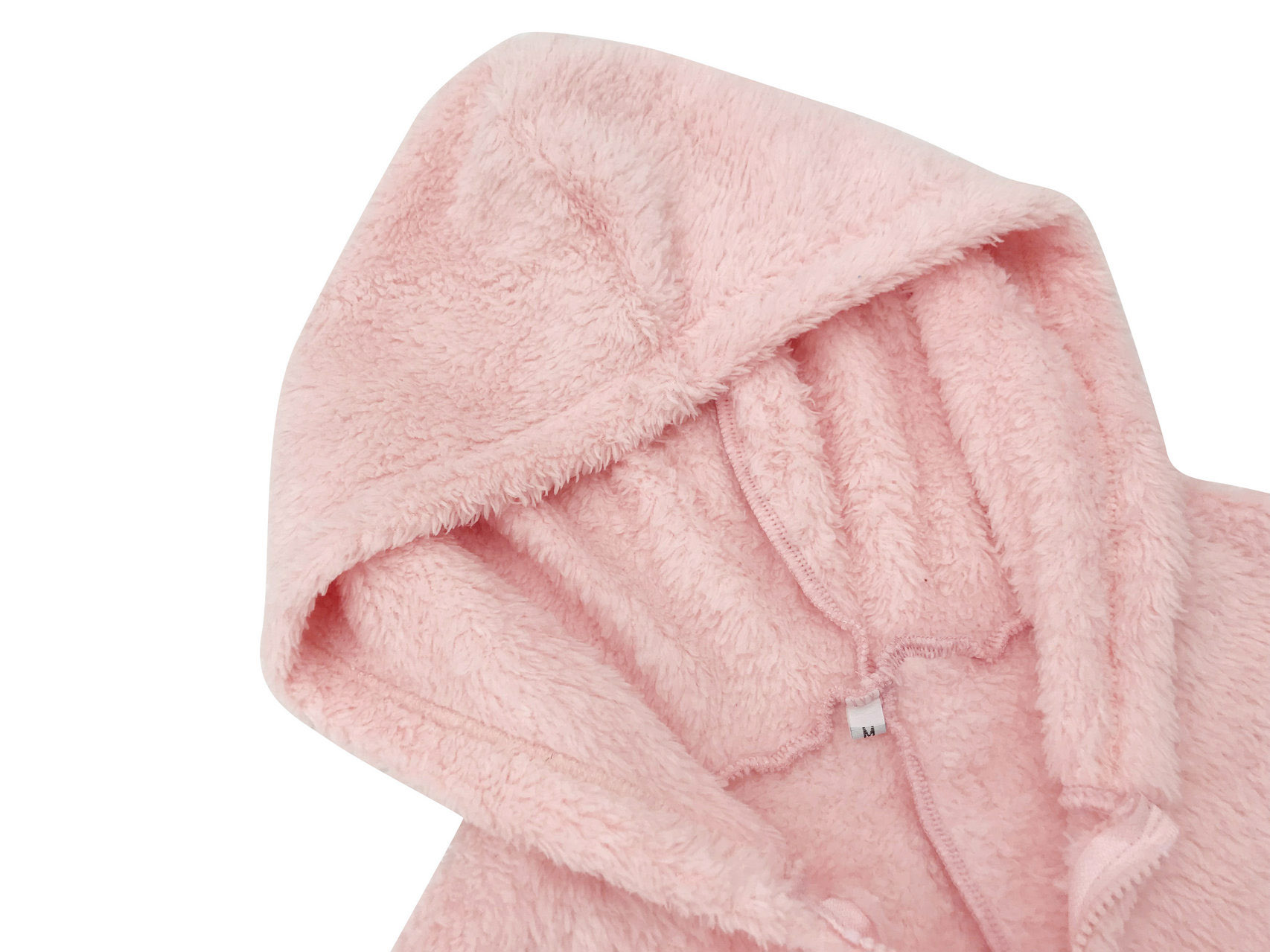 Winter Pink Fleece Zipper Onesie Rompers Pajama