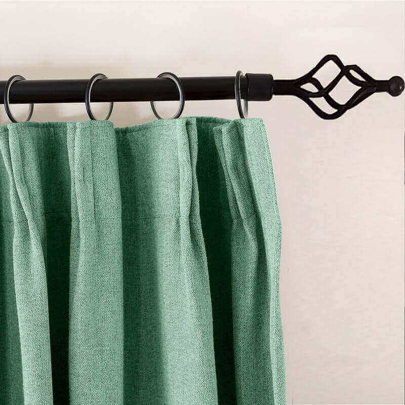 CUSTOM Olive Mint Luxury Textured Faux Linen Curtain