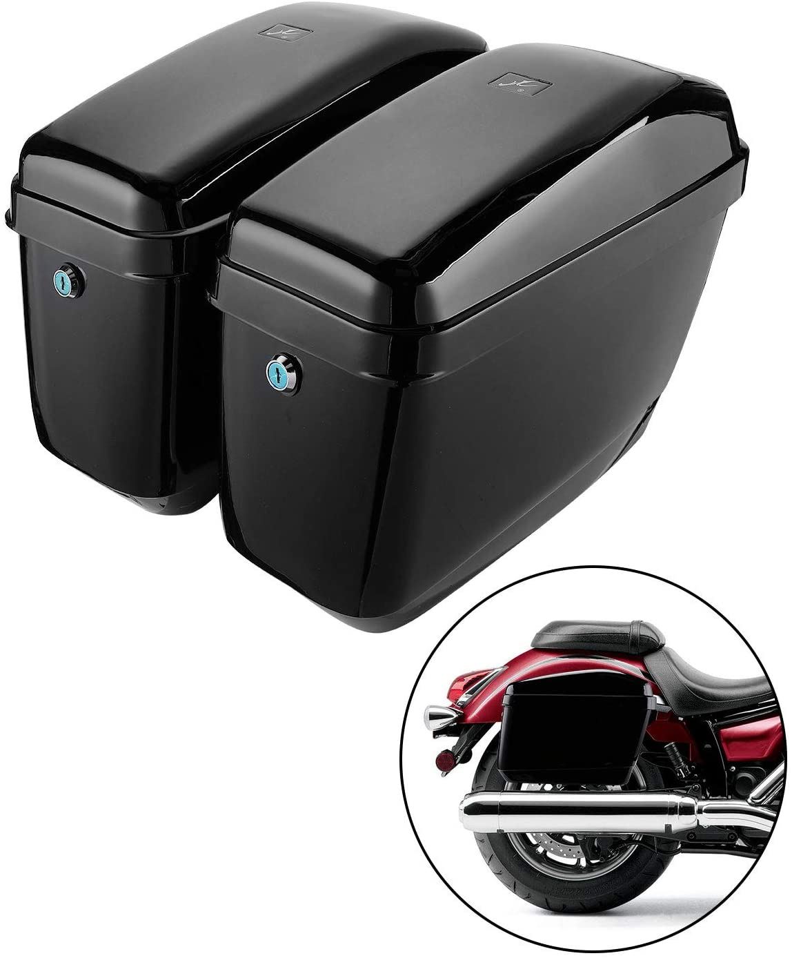 Motorcycle Hard Saddlebags with Mounting Kits