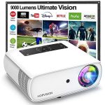 9000Lux Movie Projector with150000 Hours LED Lamp Life for Smartphone/ PC/Laptop