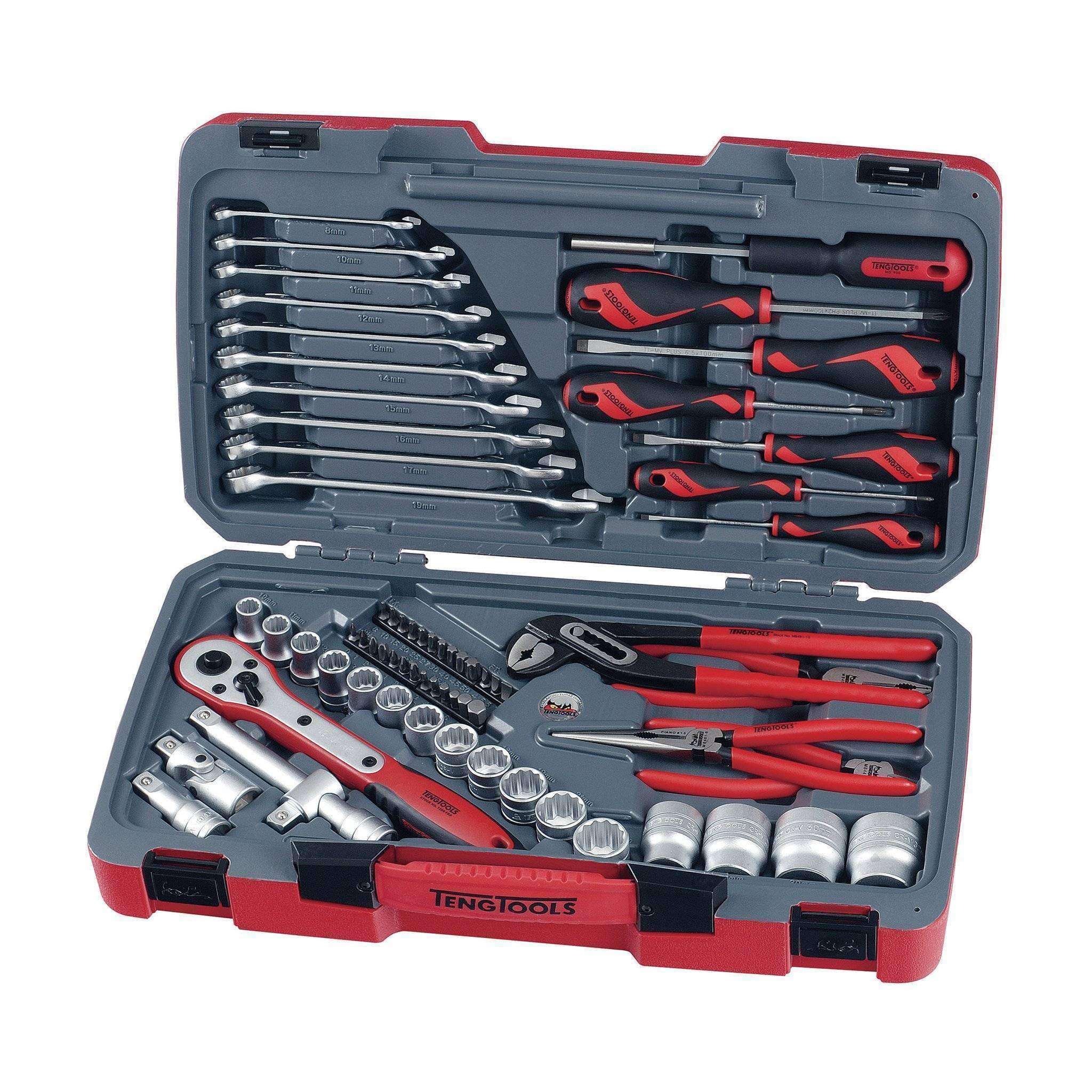Teng Tools �C 68 Piece 1/2 inch Drive Multi Function Tool Set �C TEN-O-T1268