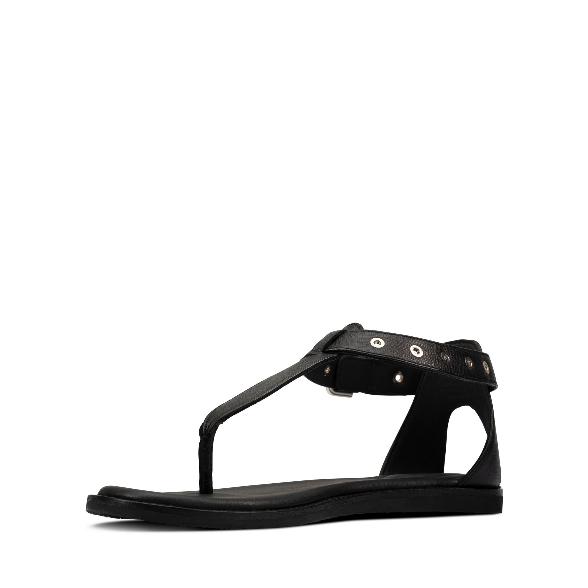 Women Sandals Karsea Post Black Leather