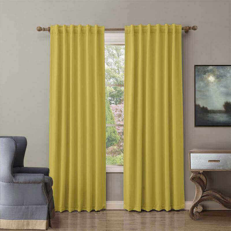 CUSTOM EDOARDO Yellow Indoor Blackout Curtain