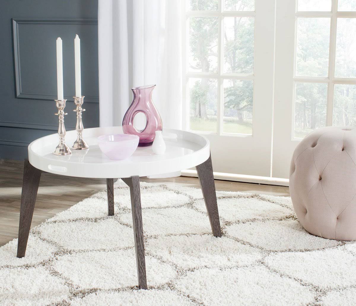 Safavieh Echo End Table - White / Grey