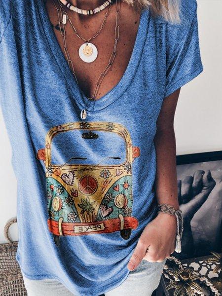 Linen Loose Short-Sleeved Top