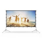 Projector Screen with Stand for Home Theater and Camping with Carrying Bag/120 in