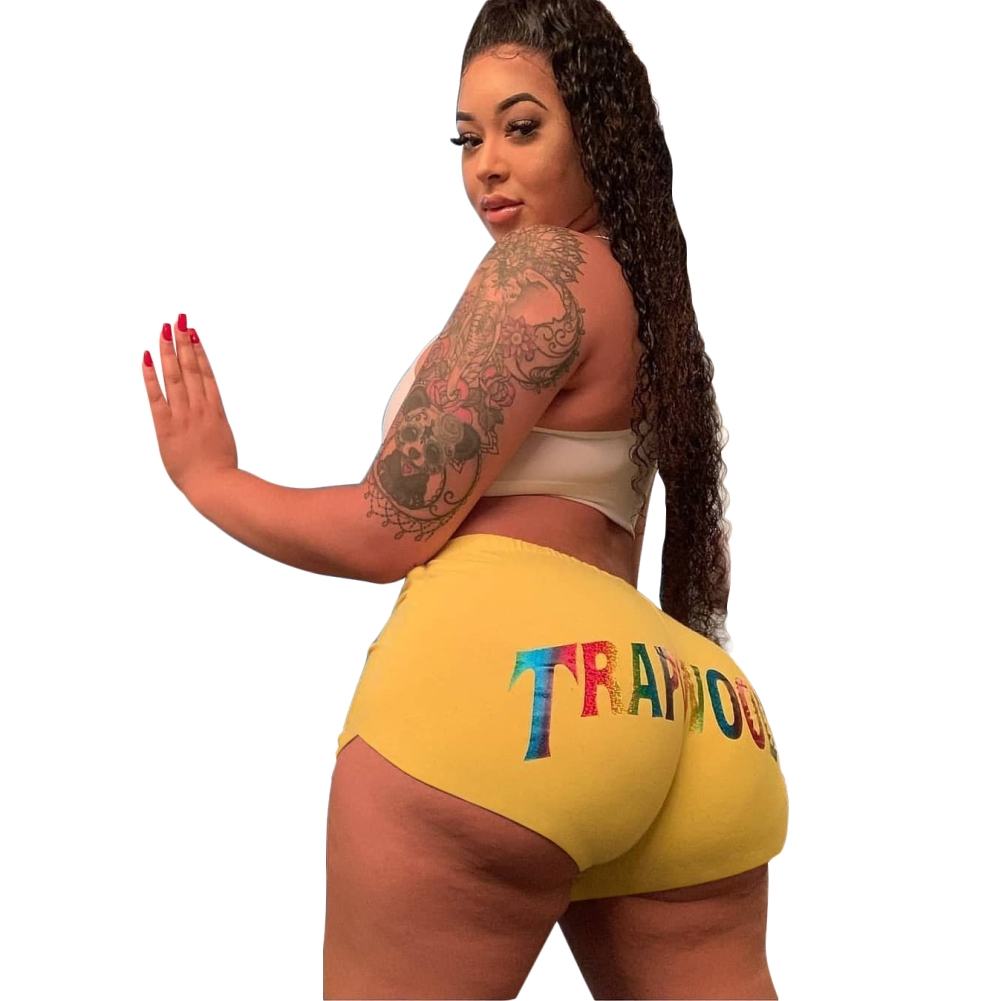 Sexy Fitness Print Jogger Shorts