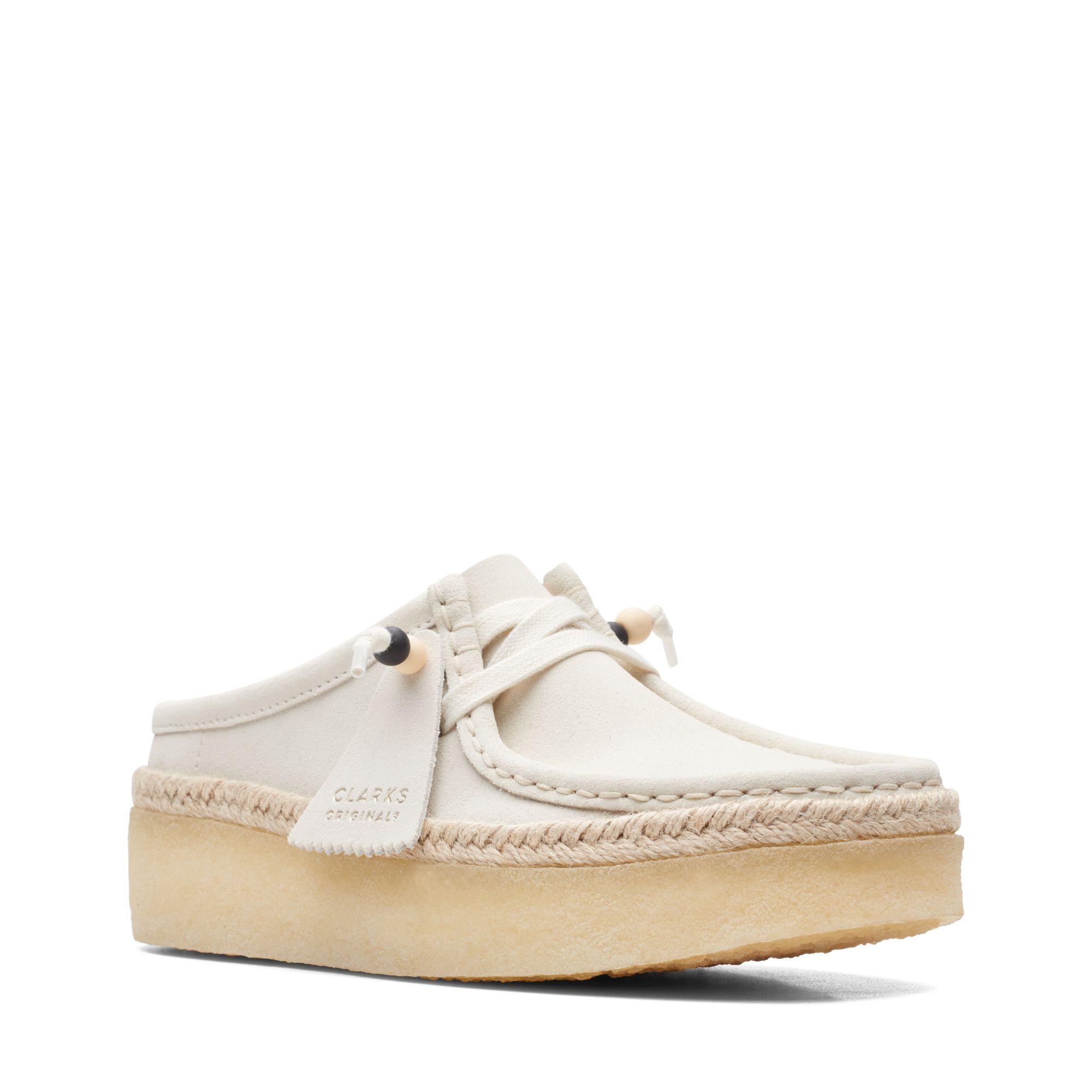 Women  Wallabee Cup Lo White Suede