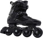 LIKU Black Professional Inline Skates Unisex, Men 6,Women 7