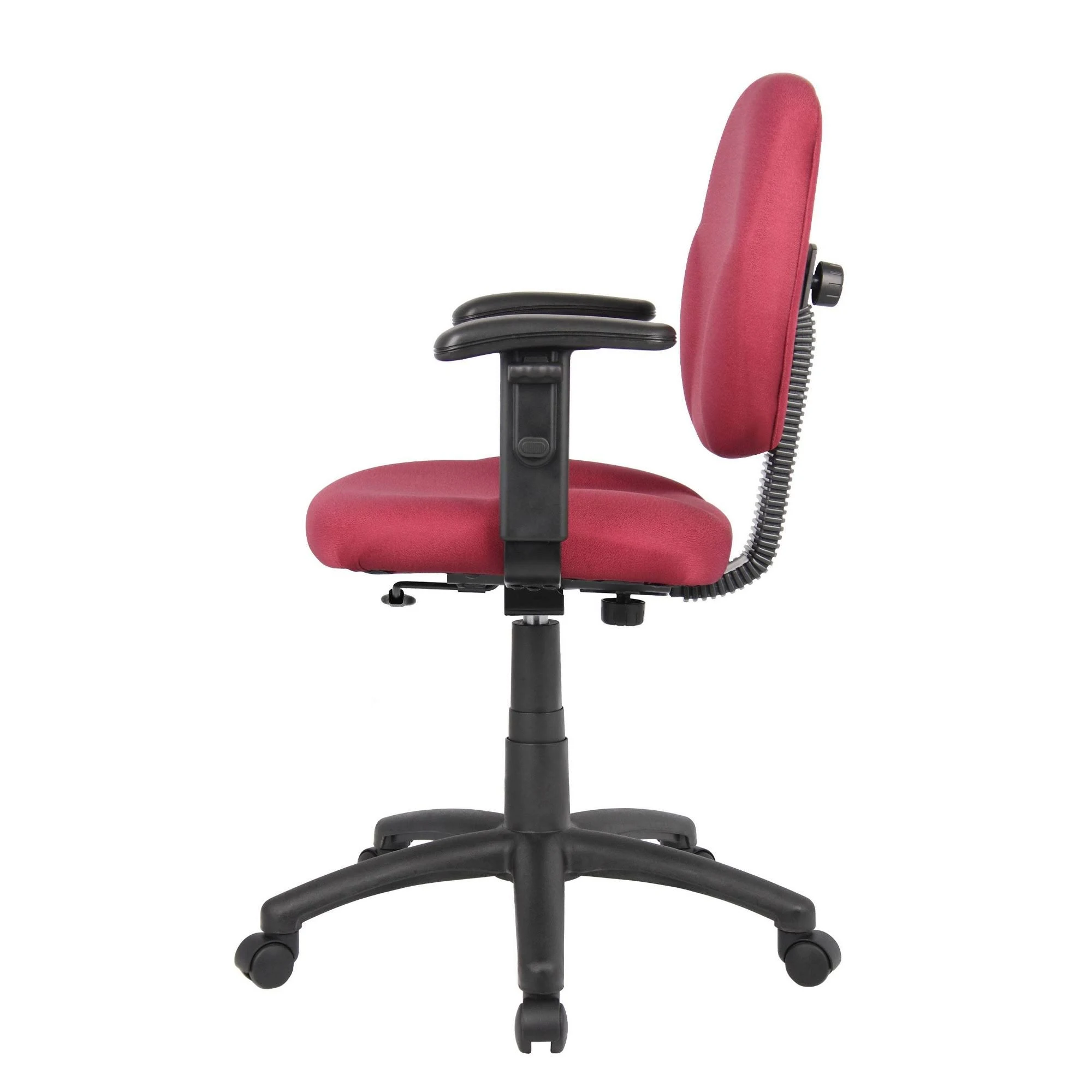 Boss B9091-BY Diamond Task Chair with Adjustable Arms, Burgundy