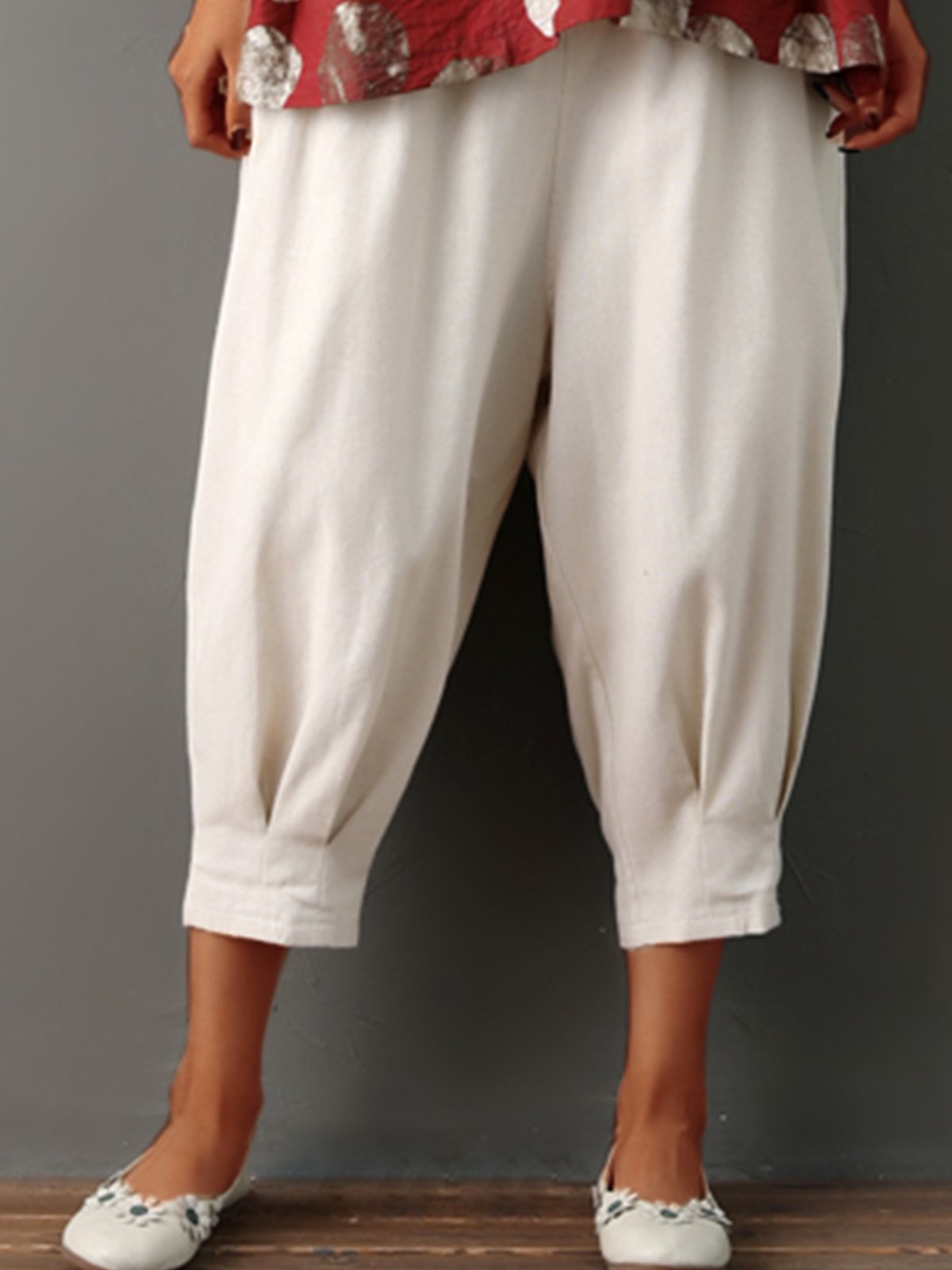 Women Apricot Casual Pants