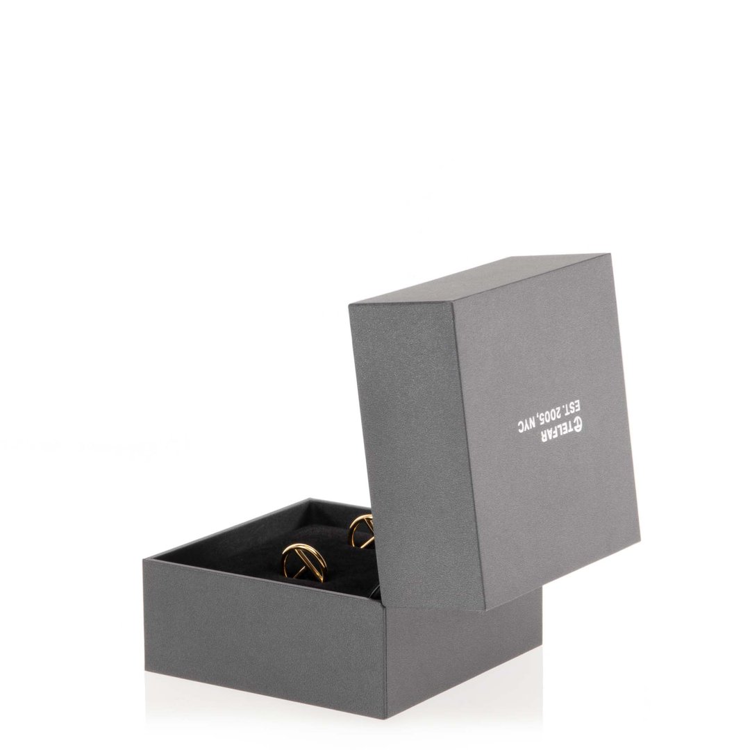 Small Logo Hoop Earring - Gold