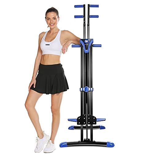 Plohee Vertical Climber Machine Home Gym Exercise Folding Climbing Machine Fitness Stepper (Black)