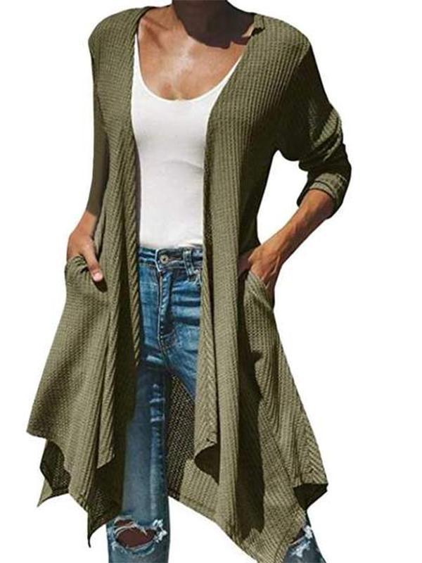 Long-sleeved irregular cardigan jacket