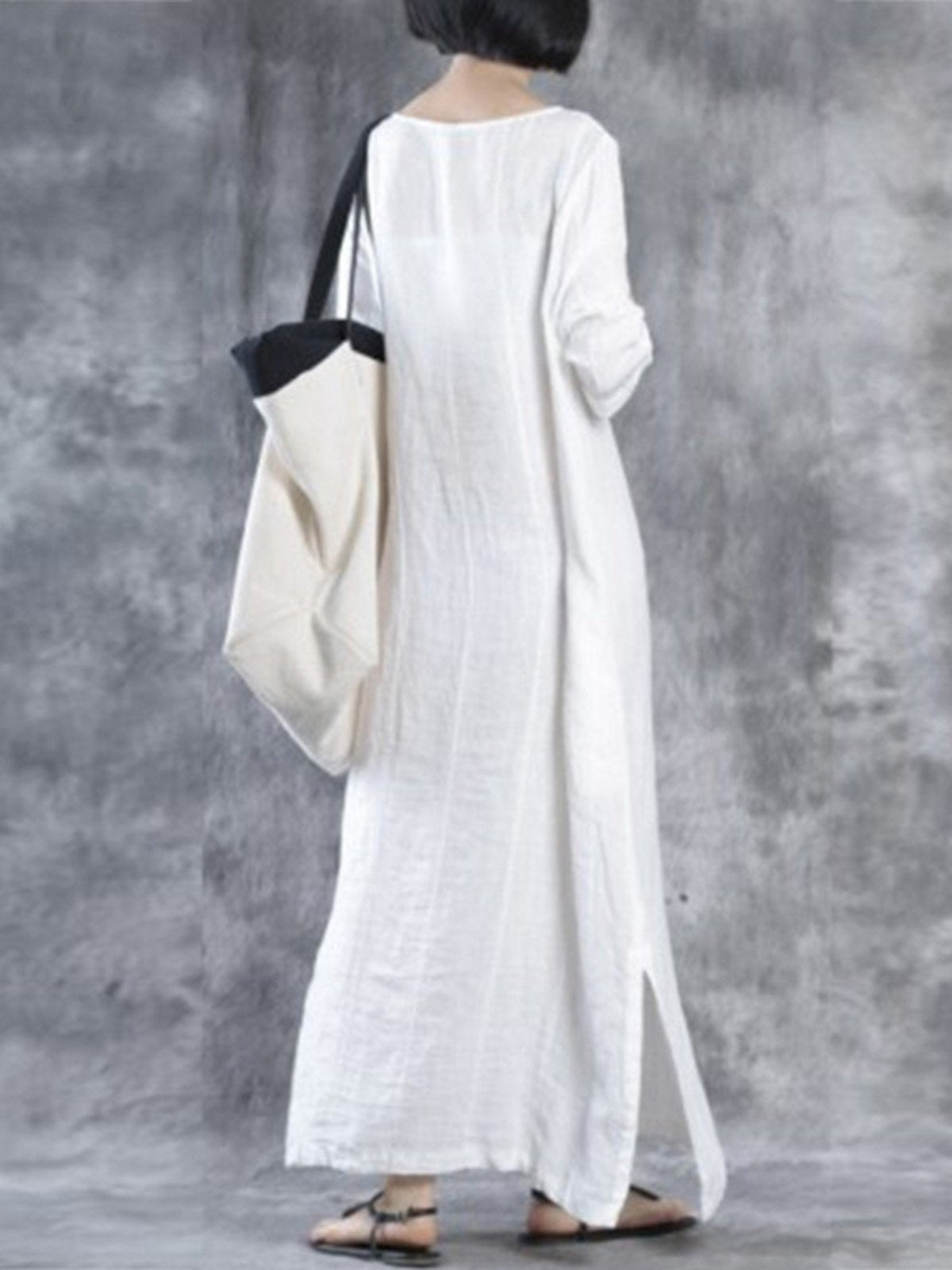 Red Solid Shift Simple Basic Casual Dress