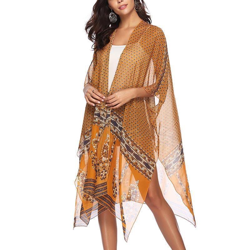 Casual Loose Sunscreen Printing Cardigan